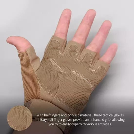 Military Army Shooting Fingerless Gloves Half Finger Tactical Gloves for Men