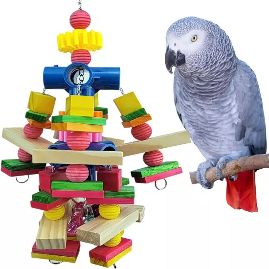 Parrot Toys, Suitable for African Gray Parrots, Cockatoos, Baby multi-color 