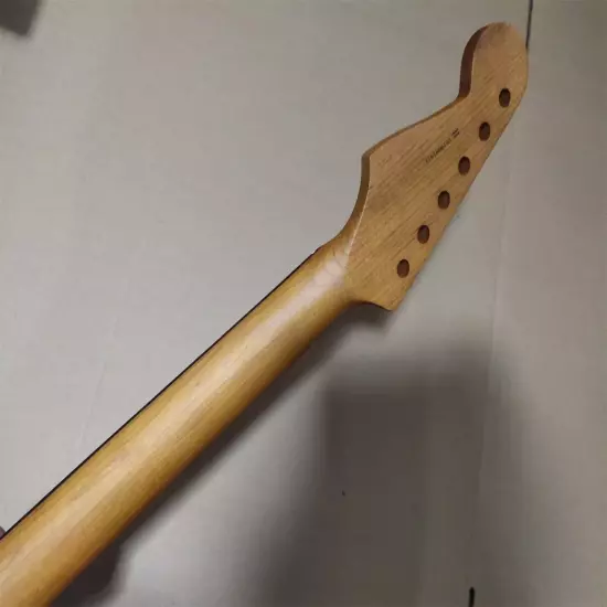 22 Fret Strat Electric Guitar Neck roasted Maple For DIY Fender Replace rosewood