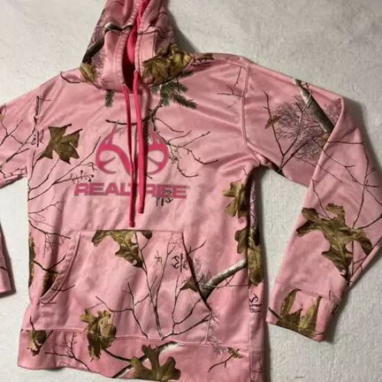 Realtree Womens Pullover Hoodie Pink SIZE M (8/10) 