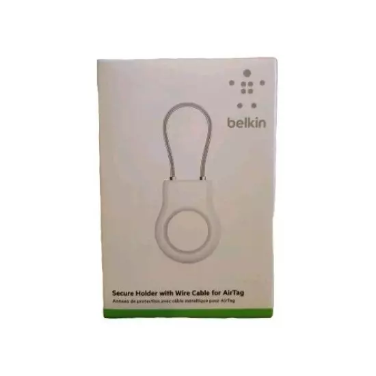 Belkin Secure Holder with Wire Cable for AirTag Black NEW