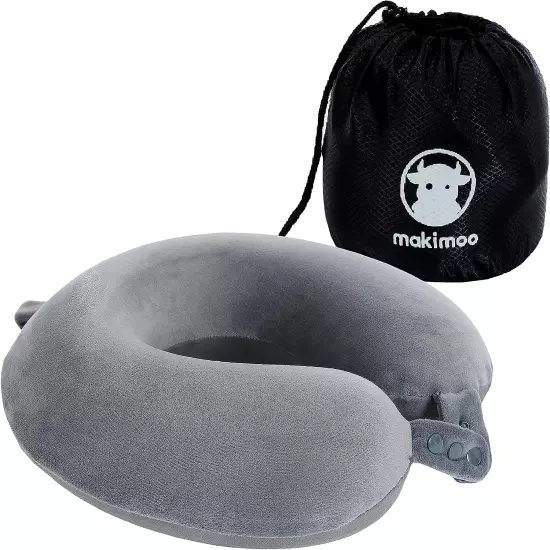 Travel Neck Pillow, Top Memory Foam Pillow for Head Support, Ideal for Airplanes