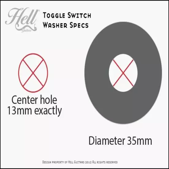 Full House Toggle Switch Washer Ring Rhythm Treble. Les Paul, SG.