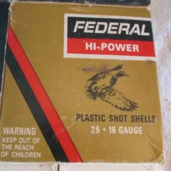 VINTAGE FEDERAL HI POWER 16GA CARTRIDGE SHELLS Box Empty