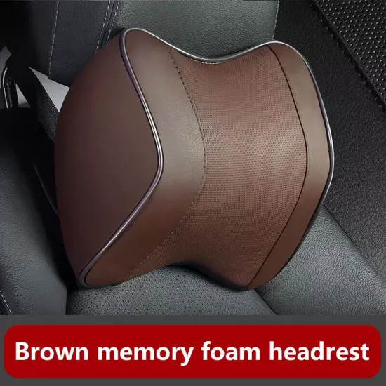 Car Lumbar Pillow Headrest Neck Rest Head Support Car Memory Foam Head Cushion