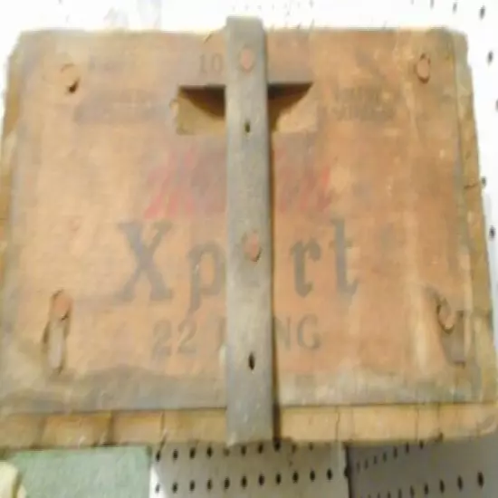 ANTIQUE WESTERN 22 LR AMMO BOX WOOD 