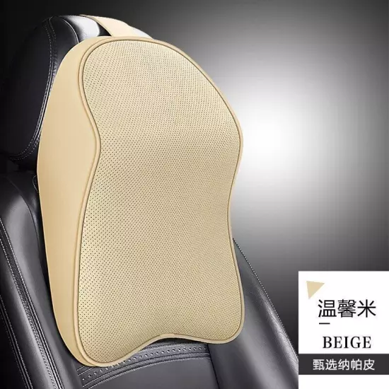 PU Leather Car Headrest Head Neck Rest Pillow Car Seat Head Support Pillow Neck 