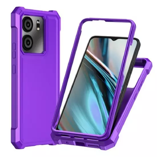 For Blu View 5 (B160V), Full Body TPU Cover Case + Tempered Glass