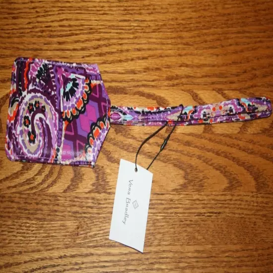 Vera Bradley LUGGAGE TAG ICONIC laminated travel suitcase ID case RETIRED NEW