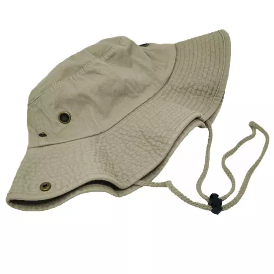 Unisex 100% Cotton Bucket Hat Fishing Camping Safari Boonie Sun Brim Summer Cap