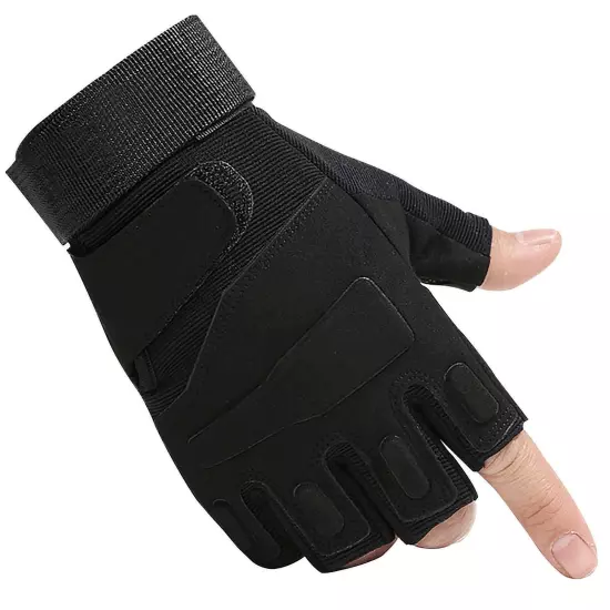 Fingerless Tactical Gloves Half Finger Airsoft Shooting Gloves for Men Women,...