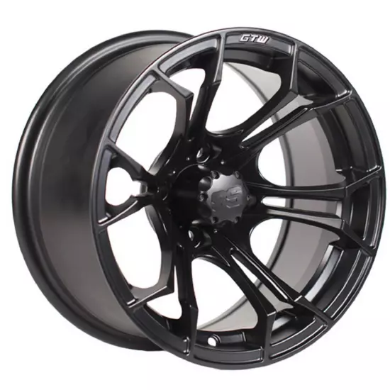 Golf Cart GTW 12x7 Matte Black Spyder Wheel | 3:4 Offset 4/4 Pattern