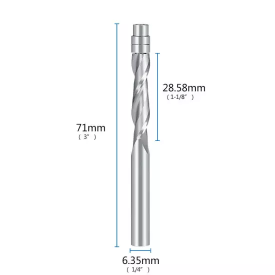 Flush Trim Solid Carbide Spiral Router Bit Down Cut Up Cut Flush Trim Router Bit