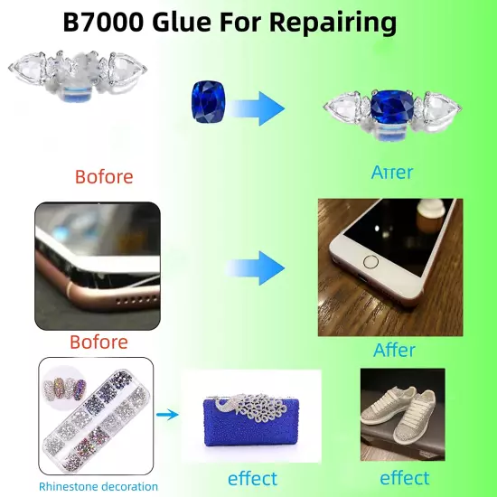 B 7000 15 Ml Glue for Phones, Super Glue,Repair Glue,Jewelry Glue,Clear Glue,0.5