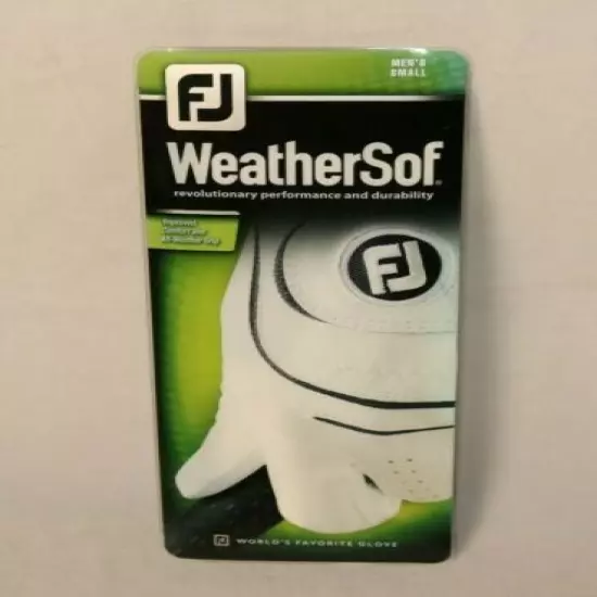 FOOTJOY WeatherSof Golf Glove SMALL LEFT Mens Regular WHITE One Glove NOS