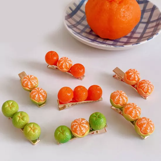 1PC Children Lovely Orange Fruit Hairpin Hair Clips Girls Hair Accessories❀