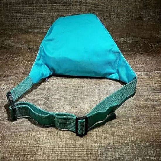 Vintage BOLI BAG Fanny Pack Aqua Teal Pink Travel Hiking Walking Carry On Waist