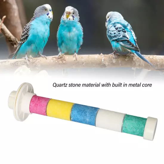 Bird Perch Stand Toy Quartz Stone Wearproof Durable Grinding Claws Beak Washable