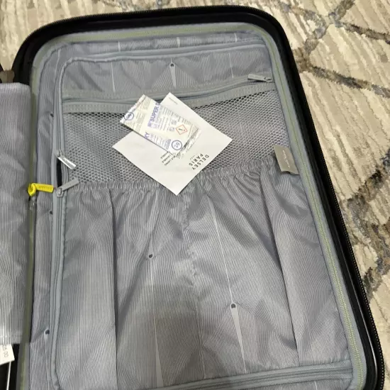 Delsey Paris Trunk & Carryon Spinner Hardside 22" Silver - Open Box