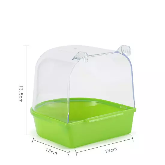 Bird Water Bath Tub To Pet Bird Cage Hanging Bowl Parrots Parakeet Birdbath