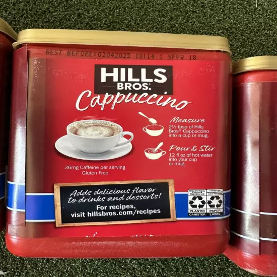 Hills Bros Instant Cappuccino Mix Sugar Free Variety Pack, 12 Ounce (Pack of 3)