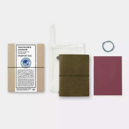 DESIGNPHIL Travelers Company Traveler's Note Passport Size Olive