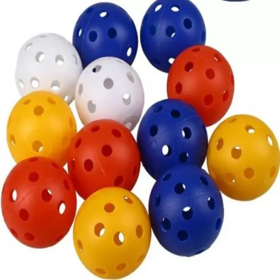  PACK Airflow Plastic GOLF BALLS club Practice Training Whiffle indoor/outdoor