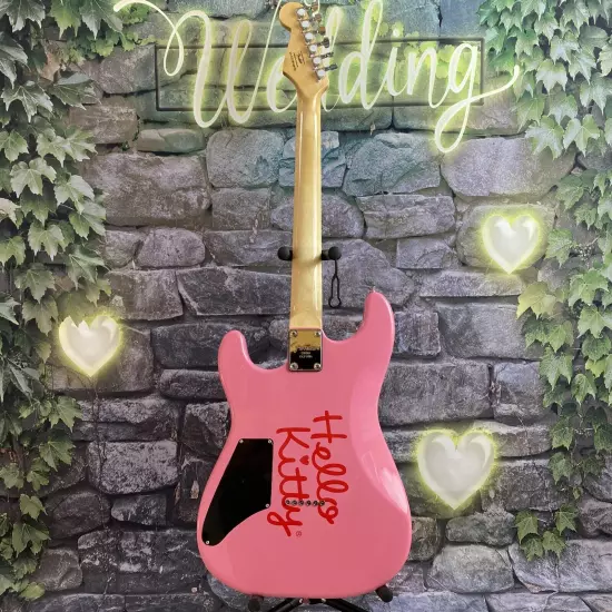 Hello Kitty Stratocaster Electric Guitar SSH Pickup Basswood body Fast delivery