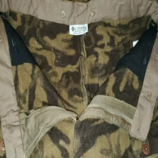 Columbia Wool Blend Camo Vest and Pants XL 40