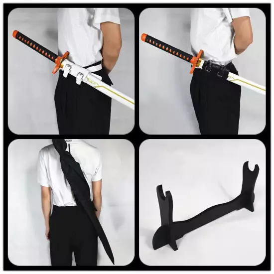 Scabbard Holder Leather Katana Belt Ring Strap Sword Waist Belt Cosplay Prop