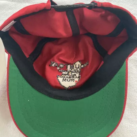 Mount Gay Rum Bardados Hat Cap Strap Back Key West 1997 Red Adjustable