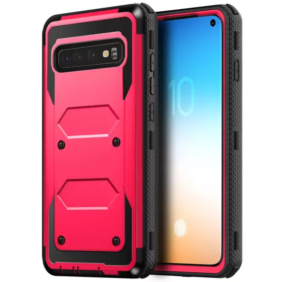 Rose For Samsung Galaxy S10/S10+/S10e Shockproof Rugged Case Cover / Belt Clip