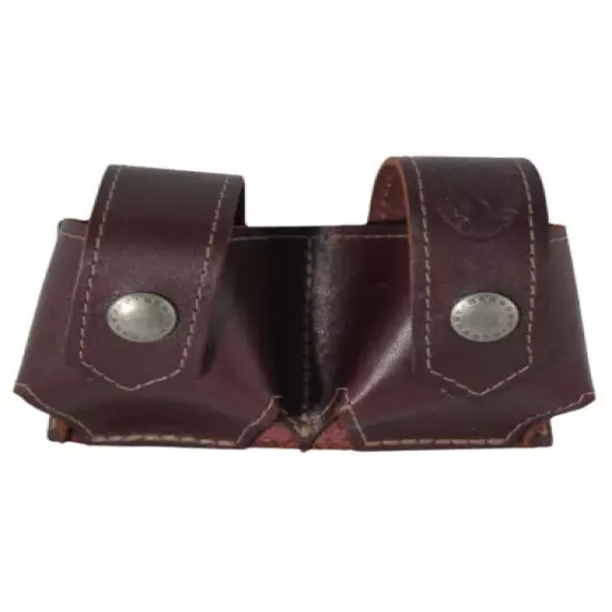 New Barsony Burgundy Leather Revolver Double Speed Loader Pouch .22 .38 .357