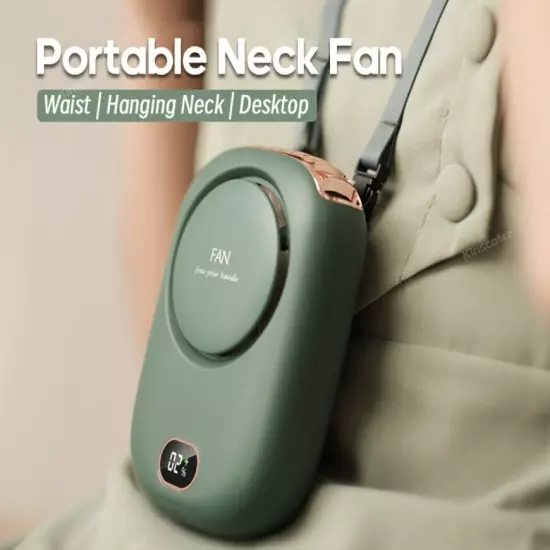 Portable Mini Hanging Neck Fan USB Rechargeable Sports Cooler Fan Outdoor Travel