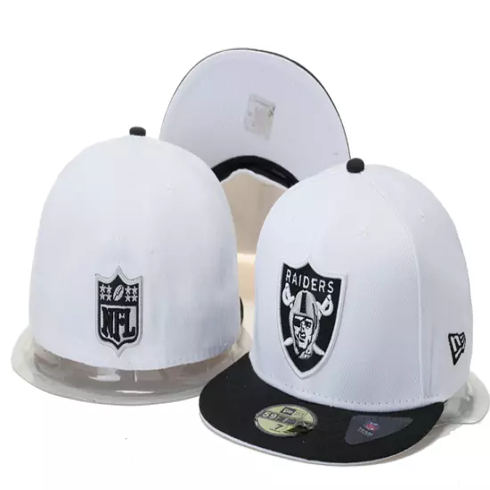 New Oakland Raiders Fitted Hat Cap Men's Football Cap Flat Brim Cap Sun HatS