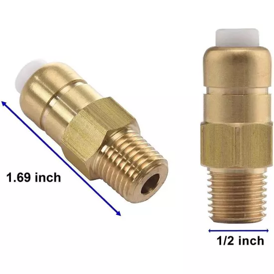 2Pcs 1/4 Thermal Release Safety Relief Valve For Pressure Washer Water Pumps