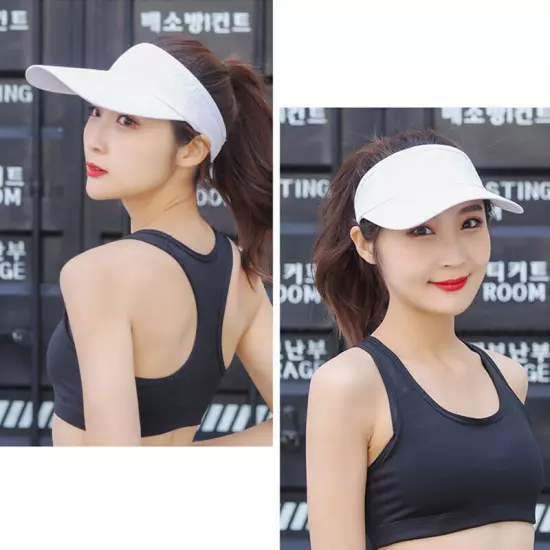 Sun Visor Adjustable Sports Hat Tennis Golf Headband Cap Women Men Visor