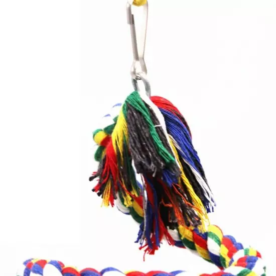 Swing Chew Rope Toys Bird Climb Toy Cockatiel Hanging Rotating Ladder for Parrot