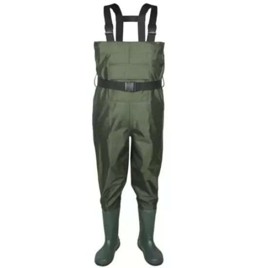 Fishing Hunting Chest Waders Bootfoot Wader Waterproof Nylon PVC US Size 8-14 