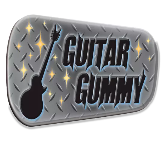 Guitar Gummy™ Guitar Strap Non Slip Grip Strips Pad *Prevent Neck Dive NEW Black