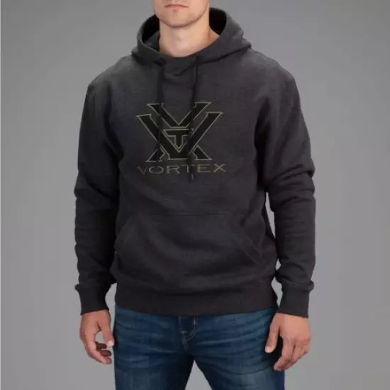 VORTEX OPTICS Men's Comfort Hoodie - Charcoal Heather - 220-57-CHR - Auth Dealer