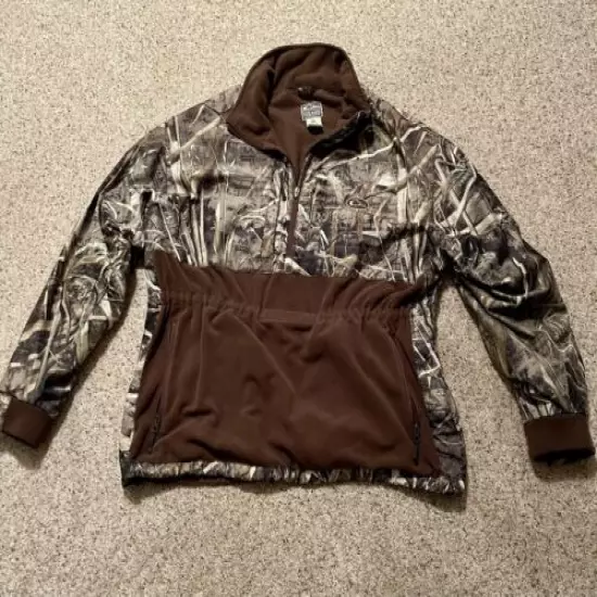 Drake MST Realtree Max-5 Quarter Zip Eqwader Jacket Size M Fleece Waterproof