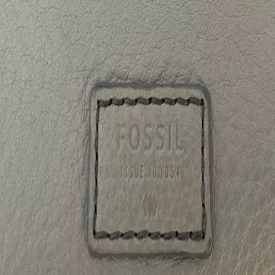 FOSSIL Light Blue Leather Flat Wallet Clutch