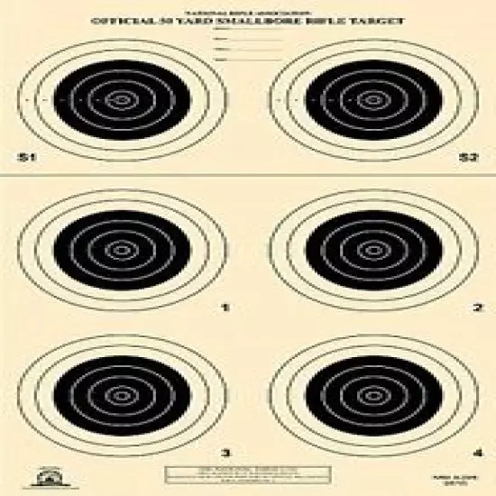 A-23/6 [A23/6] NRA Official 50 Yard Smallbore Rifle Target, on Tagboard (100)