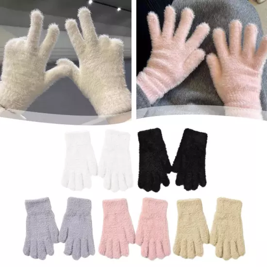 Korean style winter gloves imitation mink gloves plush warm^ω