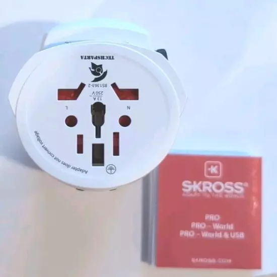 NEW Skross World Travel Adapter Pro 3 Max 6.3 A / 100V- 250V