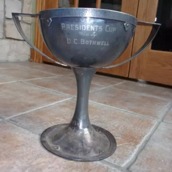 Antique Vintage 1915 Oklahoma Presidents Cup Won By D.C. Bothwell Golf Trophy