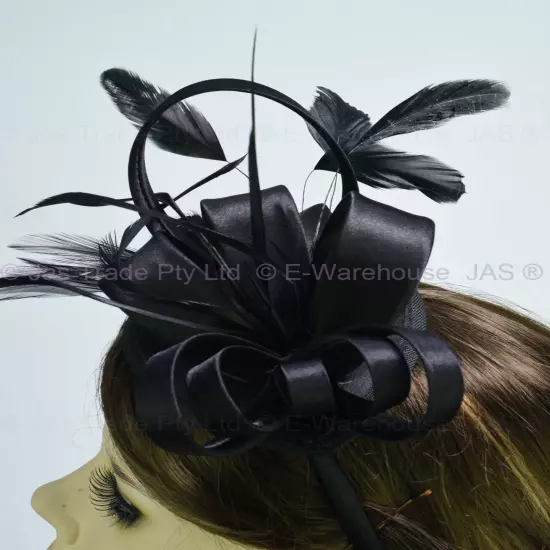 Spring Racing Race Party Melbourne Cup Feather Headband Hairband Clip Fascinator