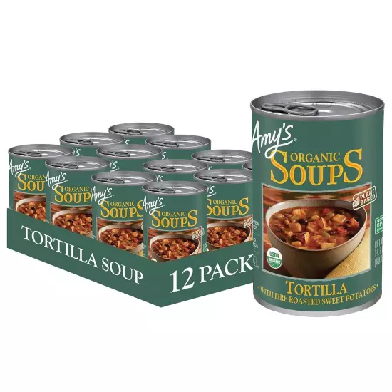 Amy’s Soup, Vegan Tortilla Gluten Free, Made 14.5 Fl Oz (Pack of 12) 