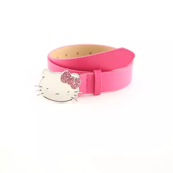 105cm Hello Kitty Belt Pink Rhinestone Sanrio Girly Cartoon Pu Leather Belt